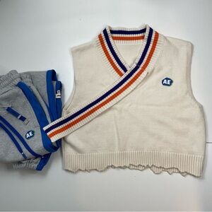 ADER Error Grunge Y2K Streetwear Sweater Vest Women sz S (A1) Rare